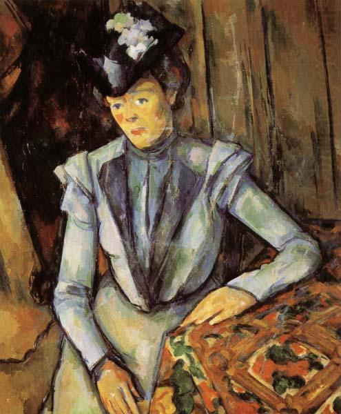 Paul Cezanne Ld Dame en bleu china oil painting image